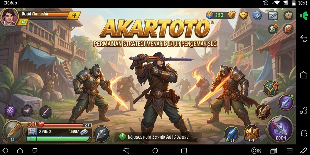 Tampilan gameplay aksi mendebarkan dalam AKARTOTO.
