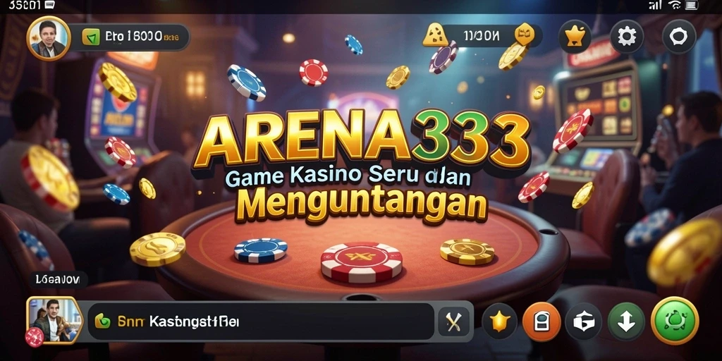 Tampilan permainan Kasino yang menegangkan dan seru.