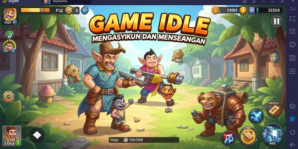 Tampilan gameplay Idle menarik dari F32 dengan grafis yang memesona.