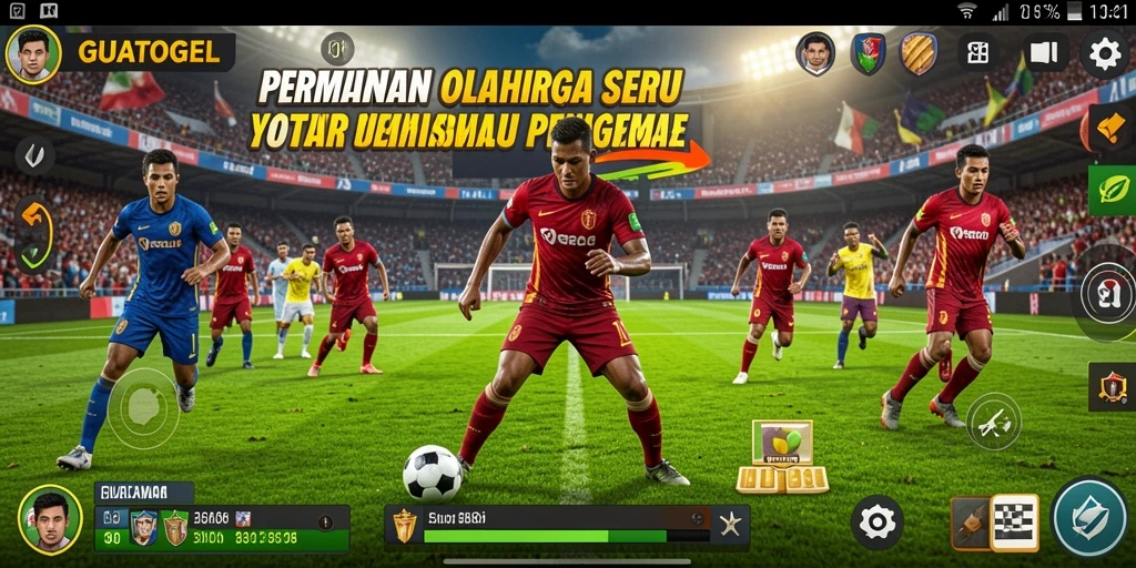 Screenshot gameplay GUATOGEL yang menunjukkan pertandingan seru.