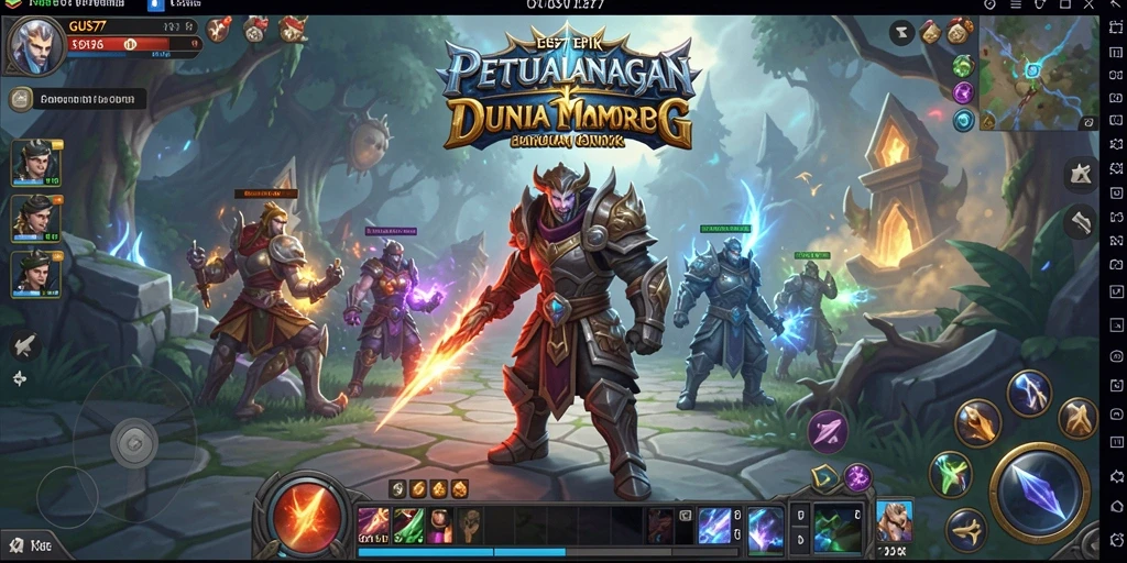 Tangkapan layar gameplay GUS77 menunjukkan aksi pertempuran yang epik.