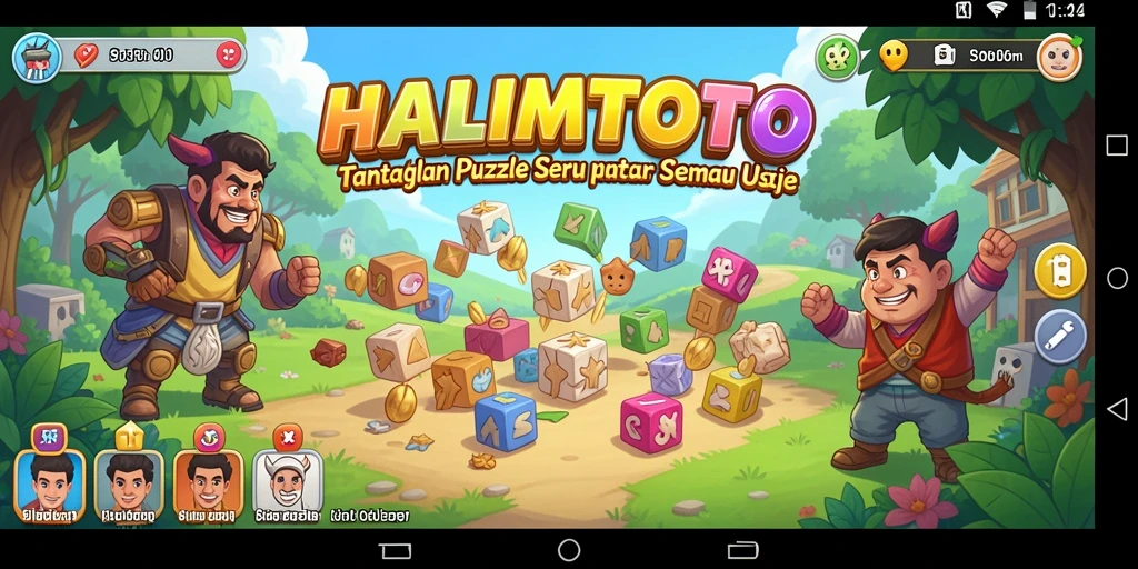Tampilan gameplay HALIMTOTO yang menantang dan menarik.