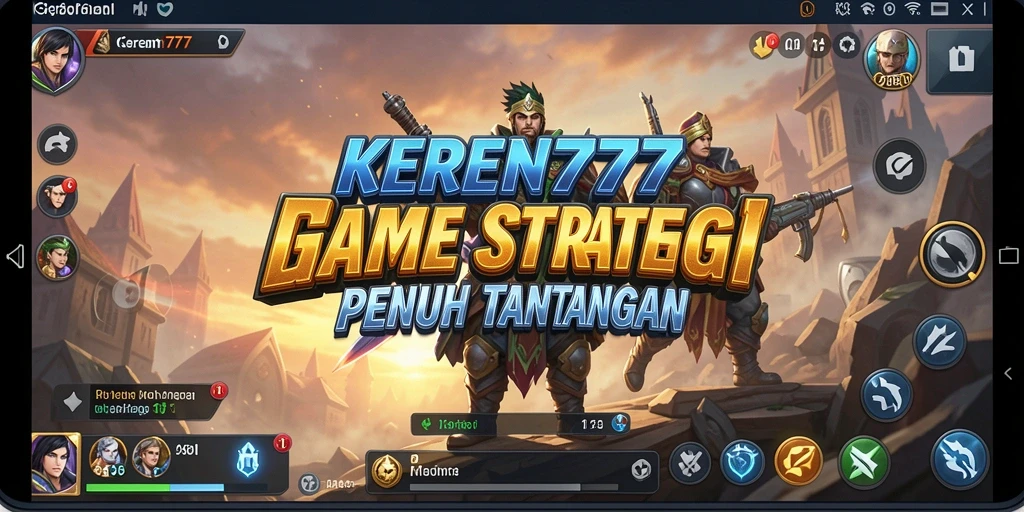 Tampilan gameplay KEREN777 yang menampilkan strategi dan pertempuran.