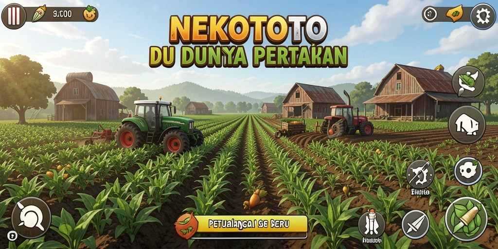 Gameplay seru dalam dunia pertanian yang penuh warna.