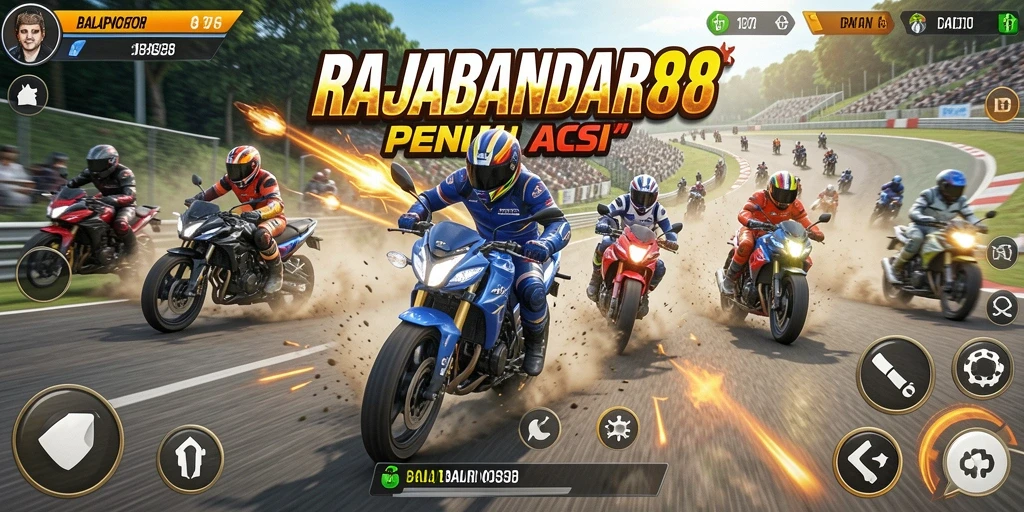 Gameplay seru balap motor di RAJABANDAR88.