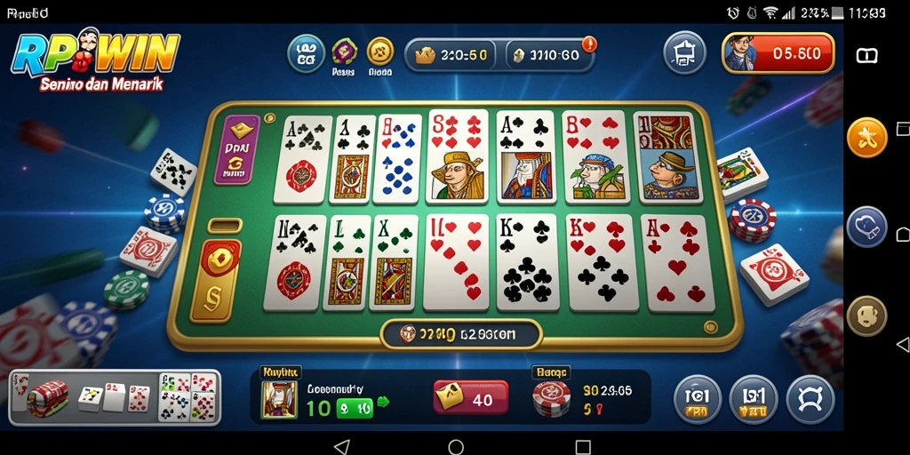 Tampilan gameplay mendebarkan dalam game Domino RPWIN.